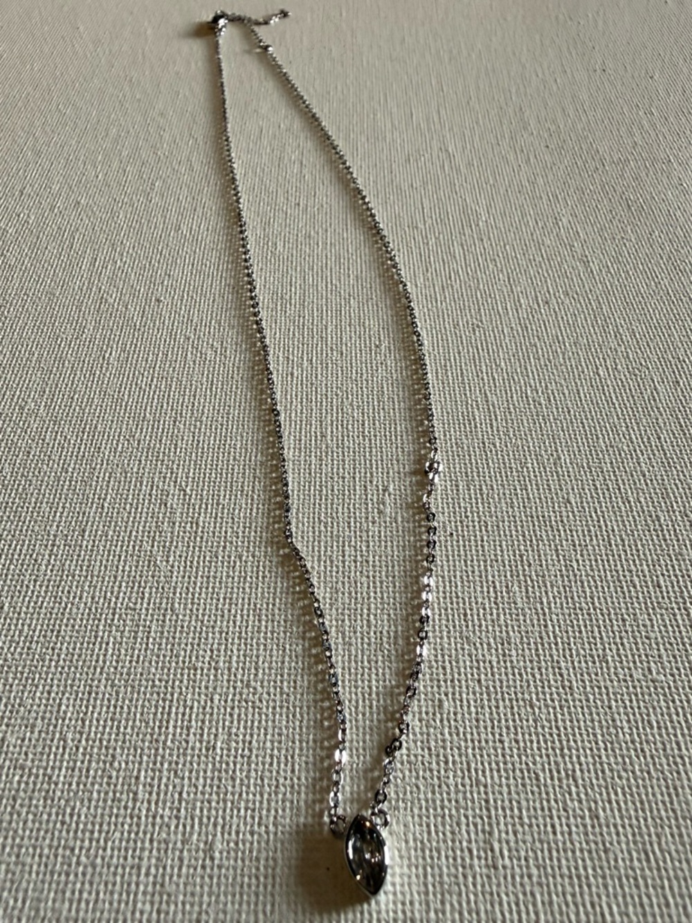 NEW Nordstrom Silver Marquise Pendant Necklace